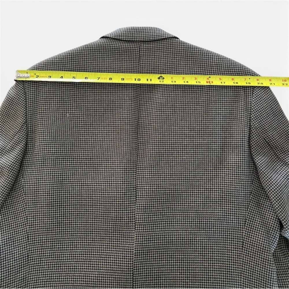Vintage Chaps by Ralph Lauren Houndstooth Blazer 42R Silk Wool Blend Y2K Canada